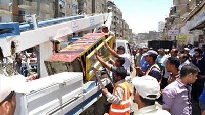 المنيا تواصل رفع الإزالات والإشغالات بالأحياء والشوارع