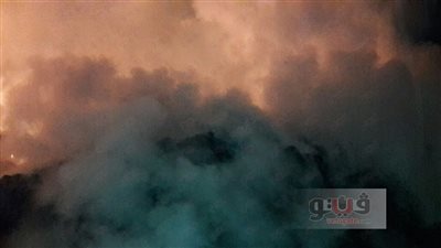 بالصور والفيديو.. تجدد اشتعال حريق شونة قش الأرز بالقليوبية