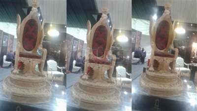 «عرش الملوك».. أبرز قطعة أثاث شاركت بـ«فيرنكس دمياط» (صور)