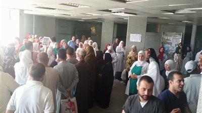 تفاصيل وقفة هيئة تمريض مستشفى التأمين الصحي ببني سويف (صور)