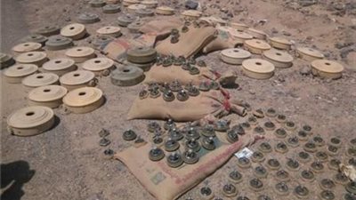 الأمن يزيل 13 لغما مزروعة حول مدرسة في جنوب الشيخ زويد