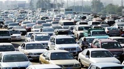 كثافات مرورية بمنزل كوبري الجيش بسبب إصلاحات