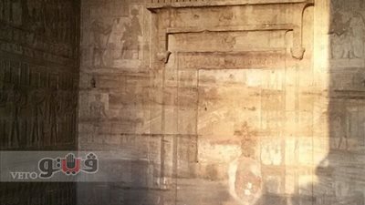 بالصور.. تعامد الشمس على «بيت الولادة الإلهية» بمعبد دندرة في قنا