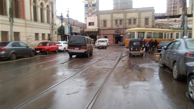 هطول أمطار غزيرة على الإسكندرية (صور)