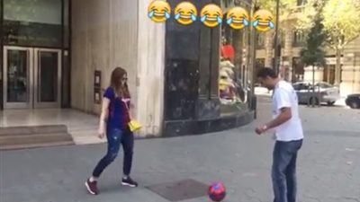 بالفيديو.. يارا تلعب الكرة قبل الكلاسيكو: «يمكن أشارك مكان نيمار»