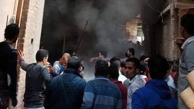 حريق في ورشة دهانات بدمياط