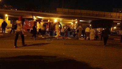 بالصور.. الأمن يفرض طوقا أمنيا بمحيط تسرب الغاز في كوبري القبة