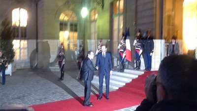 9 صور ترصد استقبال السيسي في مقر رئاسة وزراء فرنسا