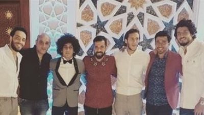 رامي جمال والسعيد وحجازي وتريزيجية في عقد قران حسين السيد (صور)