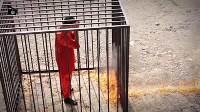 بالصور.. داعشي يروي شهادته على حرق «الكساسبة»