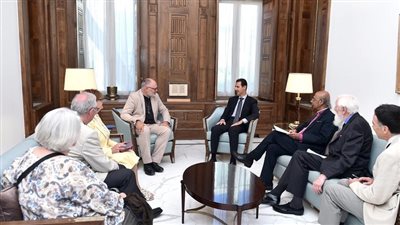 الرئيس السوري يستقبل وفدا برلمانيا بريطانيا في دمشق