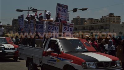 بالفيديو الصور.. عرض لإنجازات السيسي في الدقهلية احتفالا بـ«30 يونيو»