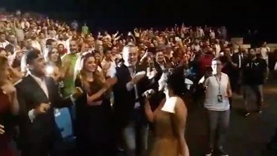 بالفيديو.. وصلة رقص لشيرين عبد الوهاب ووائل كفوري بحفل لبنان