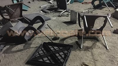 تحطيم كافتيريا وأتوبيس في مشاجرة برأس سدر