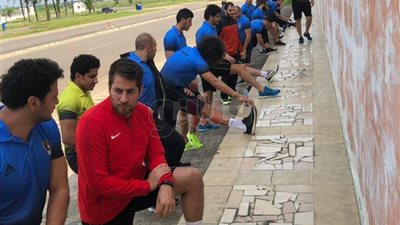 منتخب اليد يؤدي تدريباته استعدادا لمواجهة الكونغو (صور)