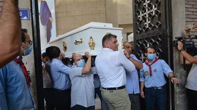 تشييع جثمان المنتصر بالله من كنيسة أبو سيفين بالمهندسين | صور