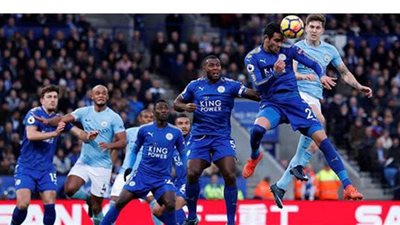 تعادل 1 / 1 بين مانشستر سيتي وليستر في الشوط الأول