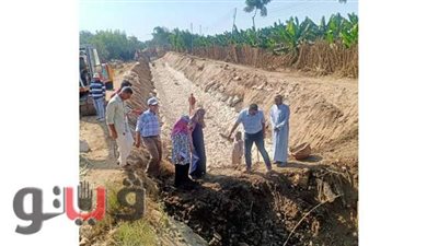 تأهيل وتبطين المرحلة الأولى من ترعة الدمنهورية بزفتى