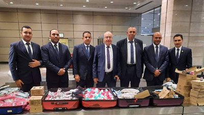 مستغلة الزحام.. إحباط تهريب مستحضرات تجميل بحوزة راكبة بمطار القاهرة | صور