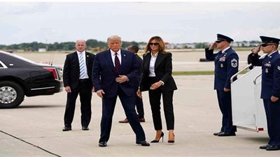 ترامب وبايدن يصلان كليفلاند لإجراء أولى مناظراتهما | صور