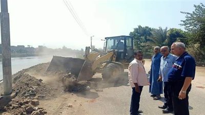 انهيار بجسر الرياح التوفيقى بطوخ