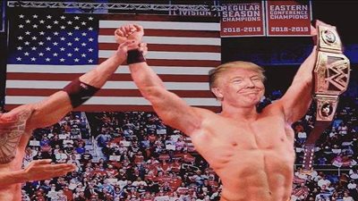 أريك ترامب ناشرًا صورة والده بحلبة مصارعة: 