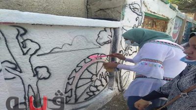 احتفالا بالعيد القومي للمحافظة.. الرسم على الجدران بشوارع الغربية | صور