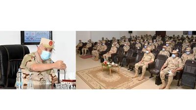 رئيس أركان حرب القوات المسلحة يشهد المرحلة الرئيسية لمشروع تكتيكى تنفذه إحدى وحدات المنطقة الشمالية