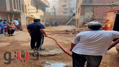 حريق  مروع داخل مخزن وسوبر ماركت شهير في الغربية | صور