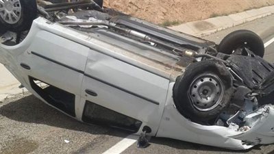 إصابة شخصين  في حادثي تصادم بالمنيا