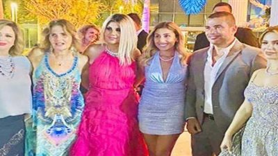 عمرو دياب ودينا الشربيني في حفل زفاف أمير شاهين | صور