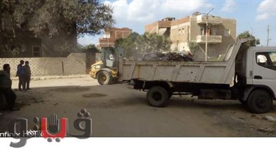 رئيس مدينة القنطرة شرق يتابع حملة نظافة  الشوارع | صور