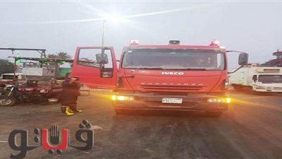 إخماد حريق قش أرز بأرض زراعية في الشرقية | صور