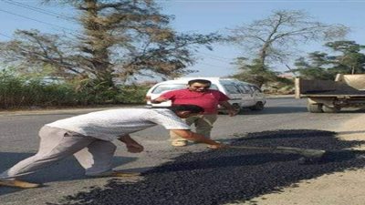 رئيس مدينة بنها: إصلاح المطبات بكوبري بنها بعد شكاوى السائقين