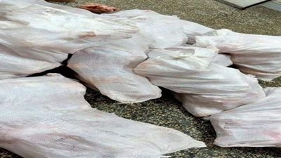ضبط 17 طن لحم مفروم وهياكل عظام فراخ فاسدة بـ