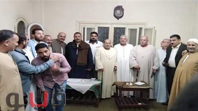 جلسة صلح تنهي خلافات بين ٣ عائلات بطنطا | صور