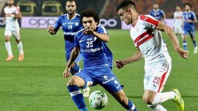 صلاح محسن وحسام حسن في هجوم سموحة أمام الزمالك بكأس مصر
