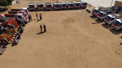 رئيس القصاصين يتفقد معدات مواجهة السيول