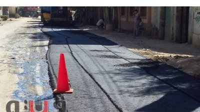 حي البدرشين ينتهي من رصف الطريق الداخلي بمزغونة | صور