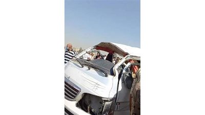 الصورة الأولى لحادث انقلاب سيارة ميكروباص بميدان الرماية