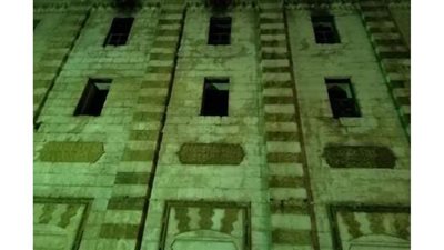 قوات الحماية المدنية تنجح فى السيطرة على حريق الجامع الأزهر | صور