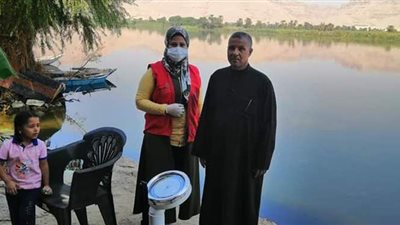 قوافل 100 مليون صحة تنتقل على ضفاف النيل للكشف على المواطنين | صور