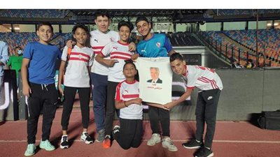 ناشئو الزمالك يدعمون مرتضى منصور | صور