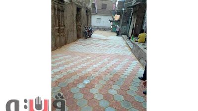 وضع بلاط الأنترلوك بديلا عن الأسفلت بشوارع فوه بكفرالشيخ | صور