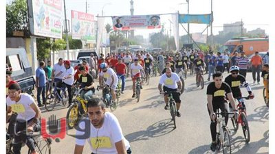 تنظيم ماراثون دراجات احتفالاً بانتصارات أكتوبر المجيدة بالمنوفية | صور