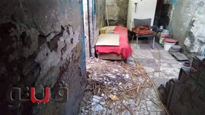 نجاة مسنة من الموت إثر انهيار سقف منزل بمنطقة تل الحدادين بطنطا | صور