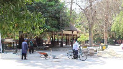 بالصور.. أعمال صيانة بحديقة حيوان الجيزة استعدادا لعيد الأضحى