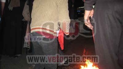 بالصور والفيديو.. إشعال النيران فى صورة 