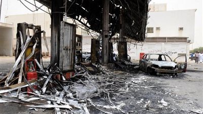 احتراق 6 سيارات لتهريب الوقود بالشيخ زويد