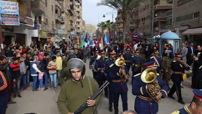 مسيرات لأهالي المنوفية احتفالا بعيد الشرطة (صور)